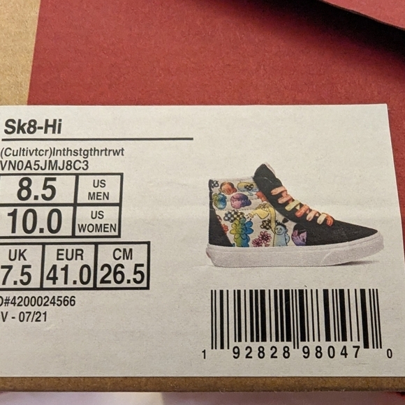 Vans SK8-Hi Cultivate Care Skate Shoes, M 8.5 W 10 - Picture 8 of 13